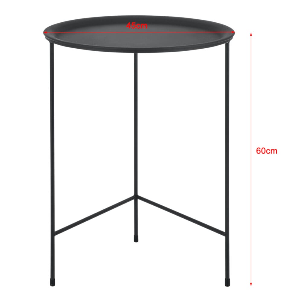 Couchtisch Gatlinburg 3er Set Rund Metall Schwarz