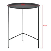 Couchtisch Gatlinburg 3er Set Rund Metall Schwarz