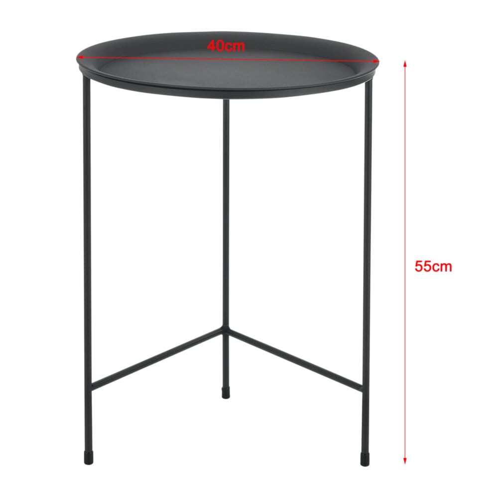 Couchtisch Gatlinburg 3er Set Rund Metall Schwarz