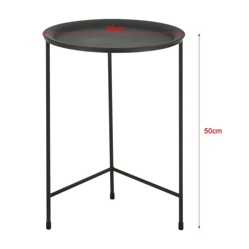 Couchtisch Gatlinburg 3er Set Rund Metall Schwarz