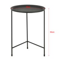 Couchtisch Gatlinburg 3er Set Rund Metall Schwarz