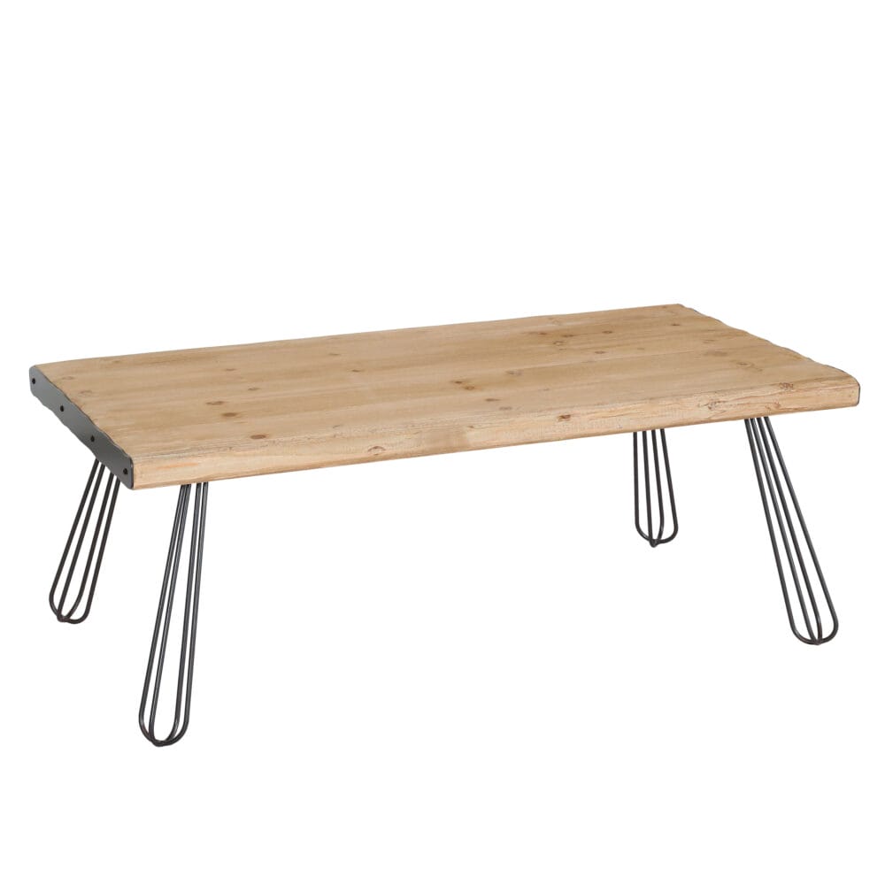 Couchtisch Industrial Massiv-Holz 120x60cm natur