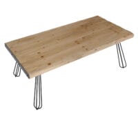 Couchtisch Industrial Massiv-Holz 120x60cm natur