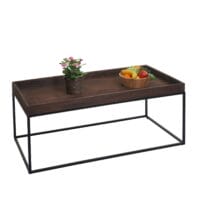 Couchtisch JAM-K71 Kaffeetisch Holz massiv Metall 46x110x60cm