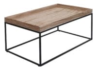 Couchtisch JAM-K71 Kaffeetisch Holz massiv Metall 46x110x60cm