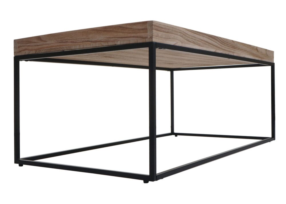 Couchtisch JAM-K71 Kaffeetisch Holz massiv Metall 46x110x60cm