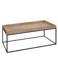 Couchtisch JAM-K71 Kaffeetisch Holz massiv Metall 46x110x60cm