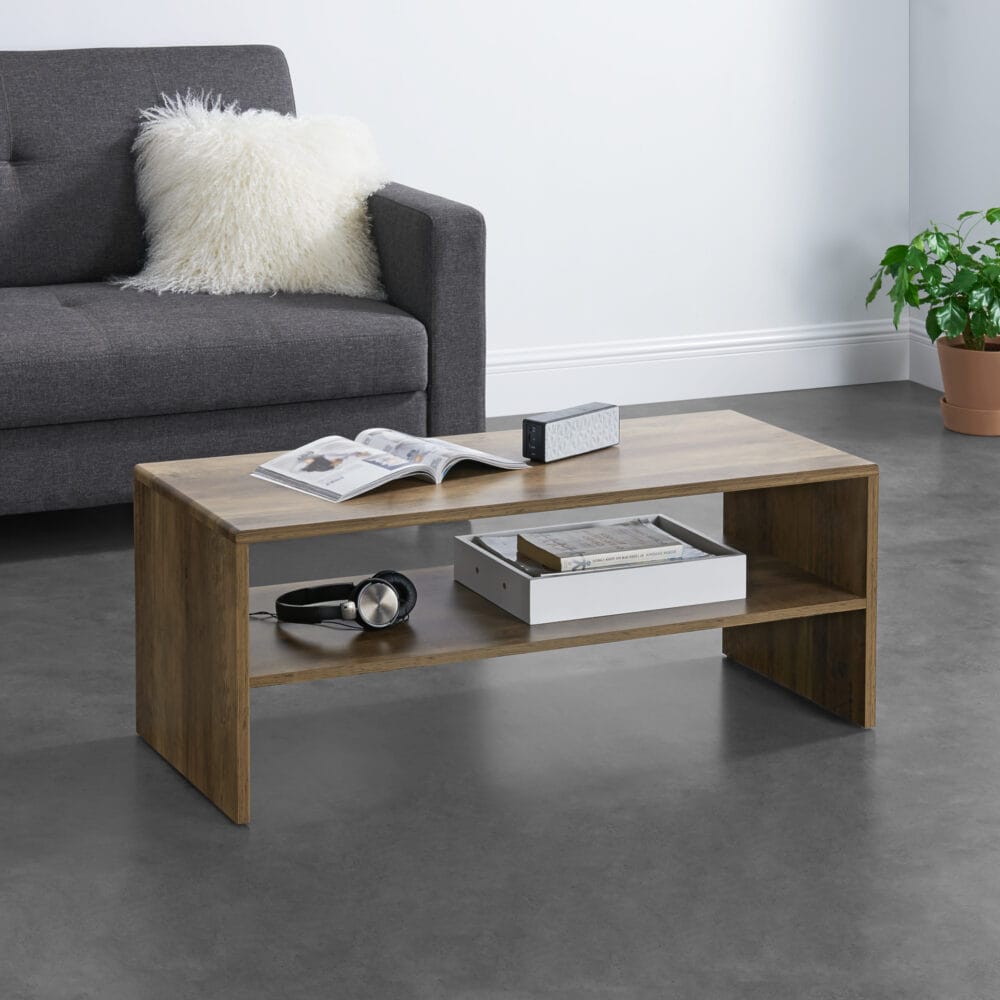 Couchtisch Trier 100x40x40 cm mit Ablage Holzfarben