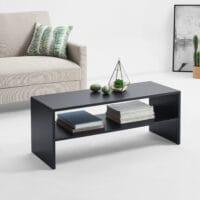 Couchtisch Trier 100x40x40 cm mit Ablage Schwarz