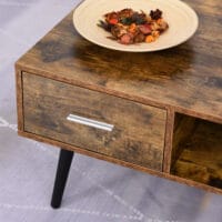 Couchtisch Rustik Look Wohnzimmertisch mit Schublade