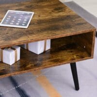 Couchtisch Rustik Look Wohnzimmertisch mit Schublade