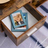 Couchtisch Rustik Look Wohnzimmertisch mit Schublade