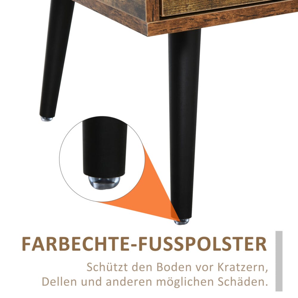 Couchtisch Rustik Look Wohnzimmertisch mit Schublade
