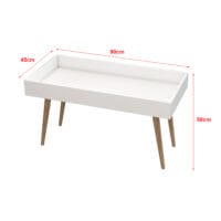 Couchtisch Ikast 50x90x45cm Weiss