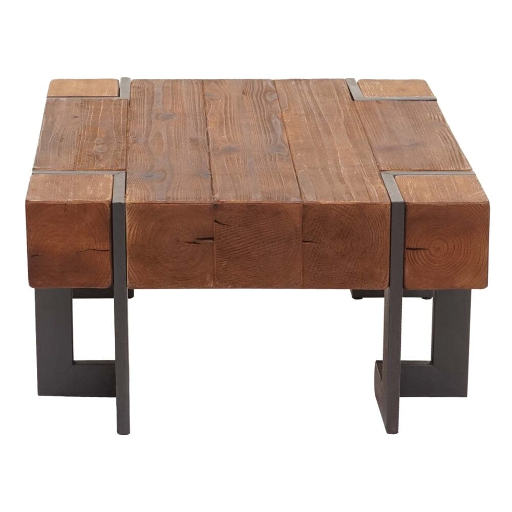 Couchtisch Tanne Holz rustikal massiv braun 70x70cm