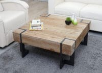 Couchtisch Tanne Holz rustikal massiv naturfarben 70x70cm