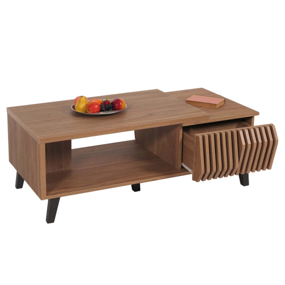 Couchtisch Wohnzimmertisch 3D-Design Schubladen 44x120x65cm