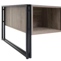 Couchtisch Wohnzimmertisch 45x110x60cm Metall Eiche-Optik