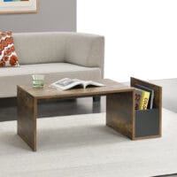 Couchtisch Bollnäs 90x45x35 cm mit Ablagefach Eiche dunkel