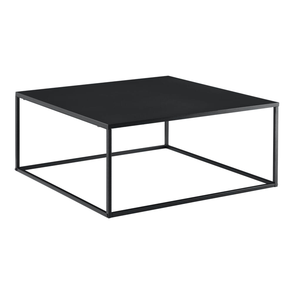 Couchtisch Lebus 38x85x85 cm Metall Schwarz Matt