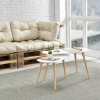 Couchtisch Langesund 2er Set Weiss