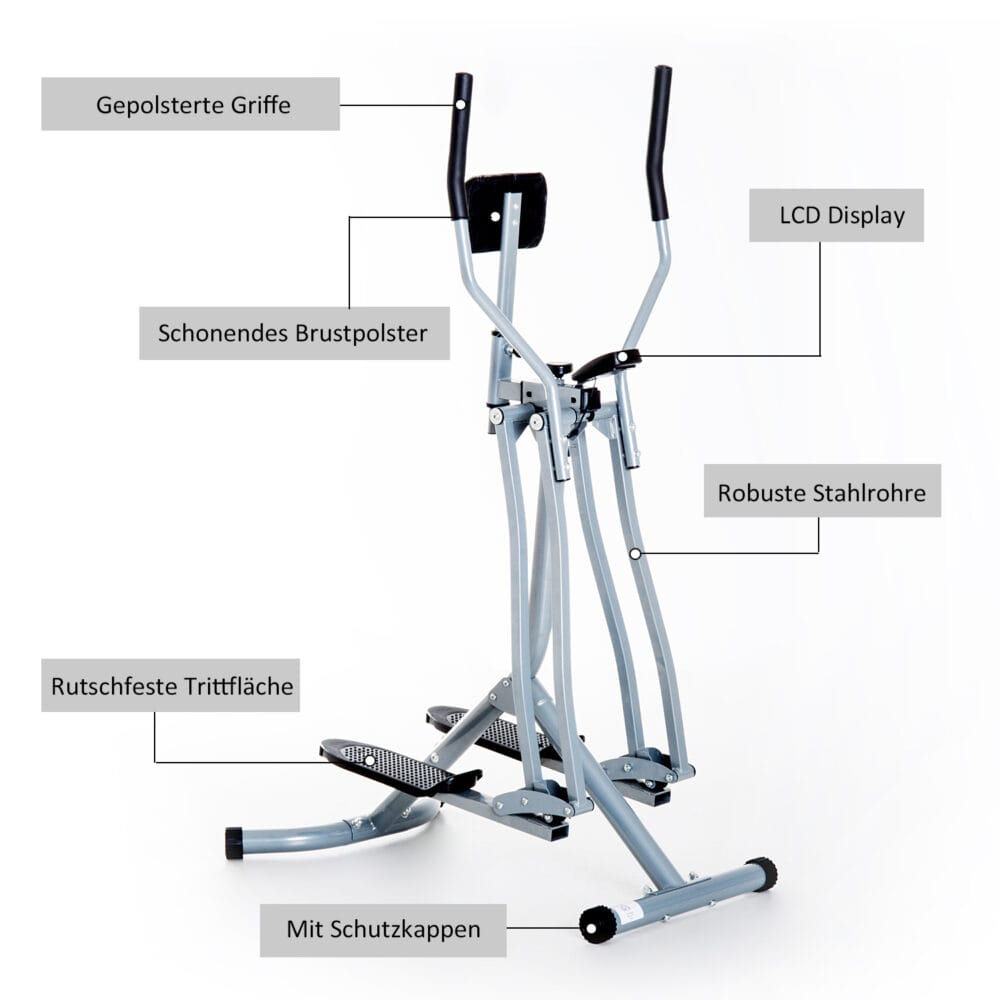 Crosstrainer  Ergometer Ellipsen mit LCD Display