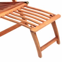 Deckchair Queen Mary Liegestuhl mit Fussteil Akazienholz