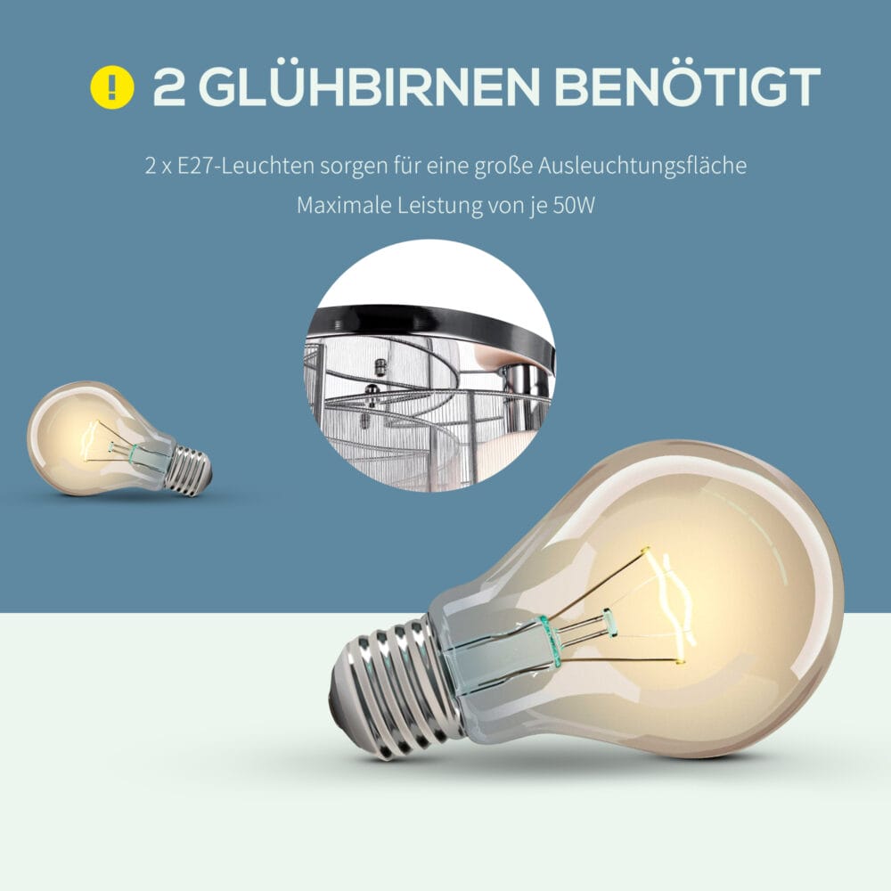 Deckenleuchte Deckenlampe 50W E27