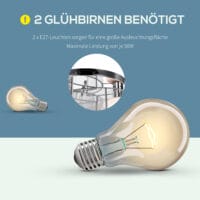 Deckenleuchte Deckenlampe 50W E27