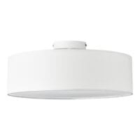 Deckenlampe Deckenleuchte Omaha 3x E27 ø45x12cm Organza Weiss