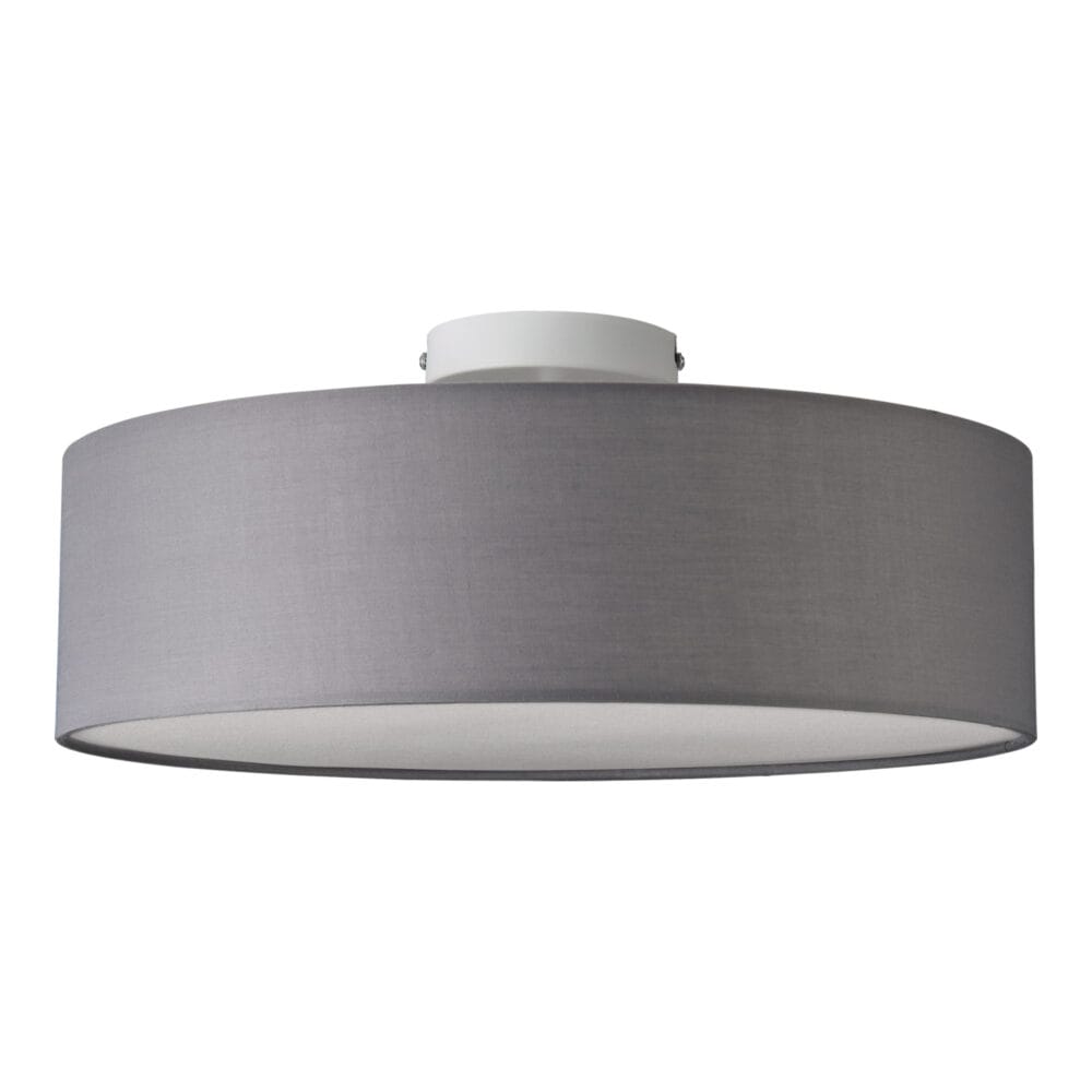 Deckenlampe Deckenleuchte Omaha 3x E27 ø45x12cm Organza Grau