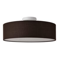 Deckenlampe Deckenleuchte Omaha 3x E27 ø45x12cm Organza Braun