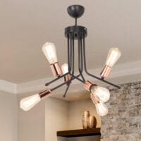 Deckenlampe Deckenleuchte Halesowen 6xE27 Kupferfarben