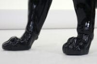 Deko Figur Leopard 59cm Skulptur Panther ~ schwarz hochglanz