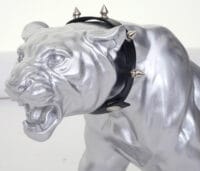Skulptur Panther ~ silber matt