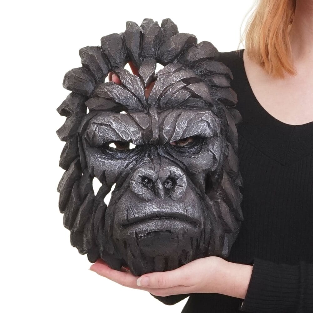 Deko Schädel Gorillakopf 34cm Trophäe Polyresin