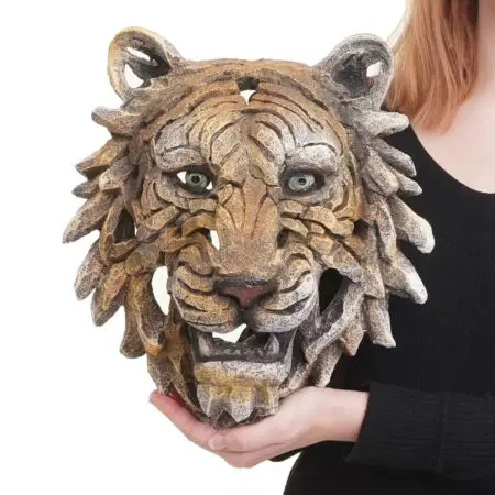 Deko Schädel Tigerkopf 35cm Trophäe Polyresin