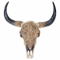 Deko Schädel Trophäe Stier Bulle mit Tribal In-/Outdoor 45cm