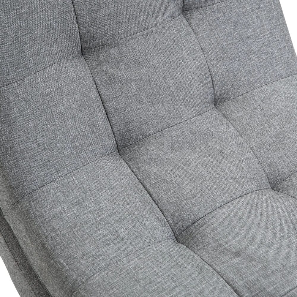 Design Sessel Textil mit Fusshocker grau