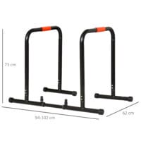 Dip Barren Fitness Push Up Dip Station 94/102x62x73cm