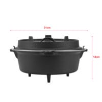 Feuertopf Dutch Oven Jacob 7.3L Gusseisen Schwarz