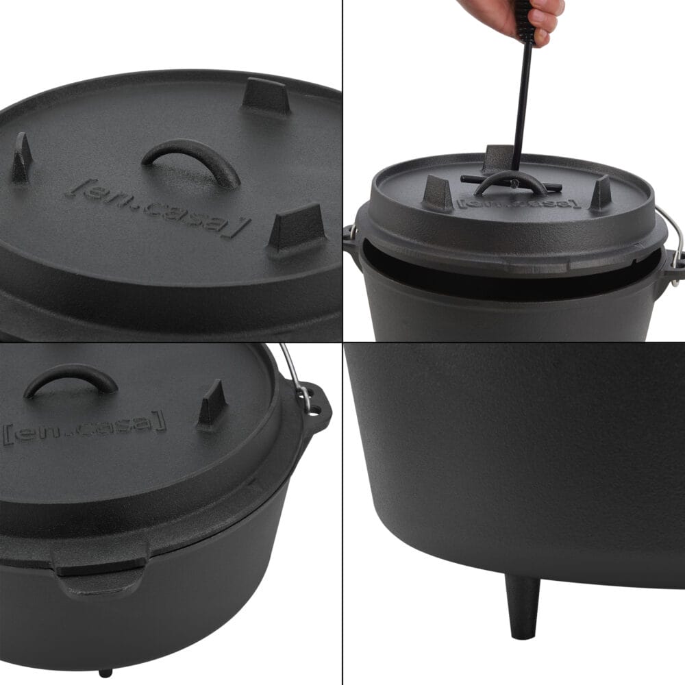 Feuertopf Dutch Oven Jacob 7.3L Gusseisen Schwarz
