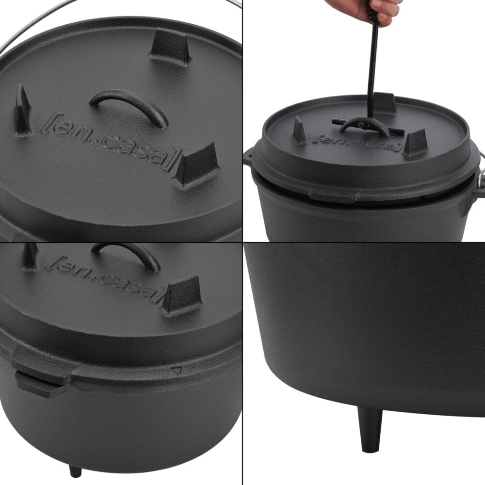 Feuertopf Dutch Oven Jacob 9L Gusseisen Schwarz