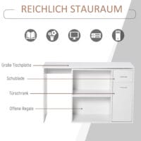 Eck-Schreibtisch Bürotisch 180-Grad-Design mit Regal