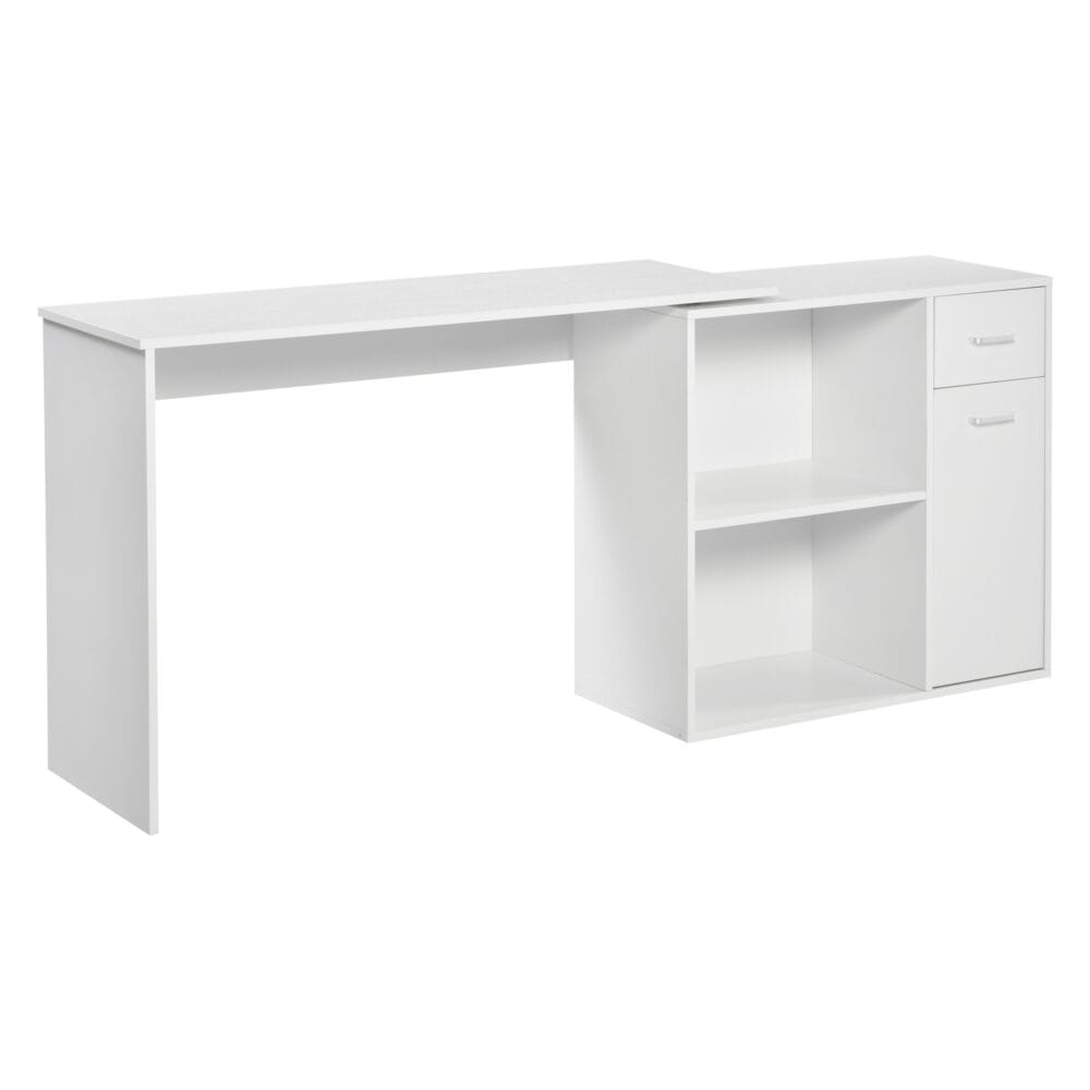 Eck-Schreibtisch Bürotisch 180-Grad-Design mit Regal