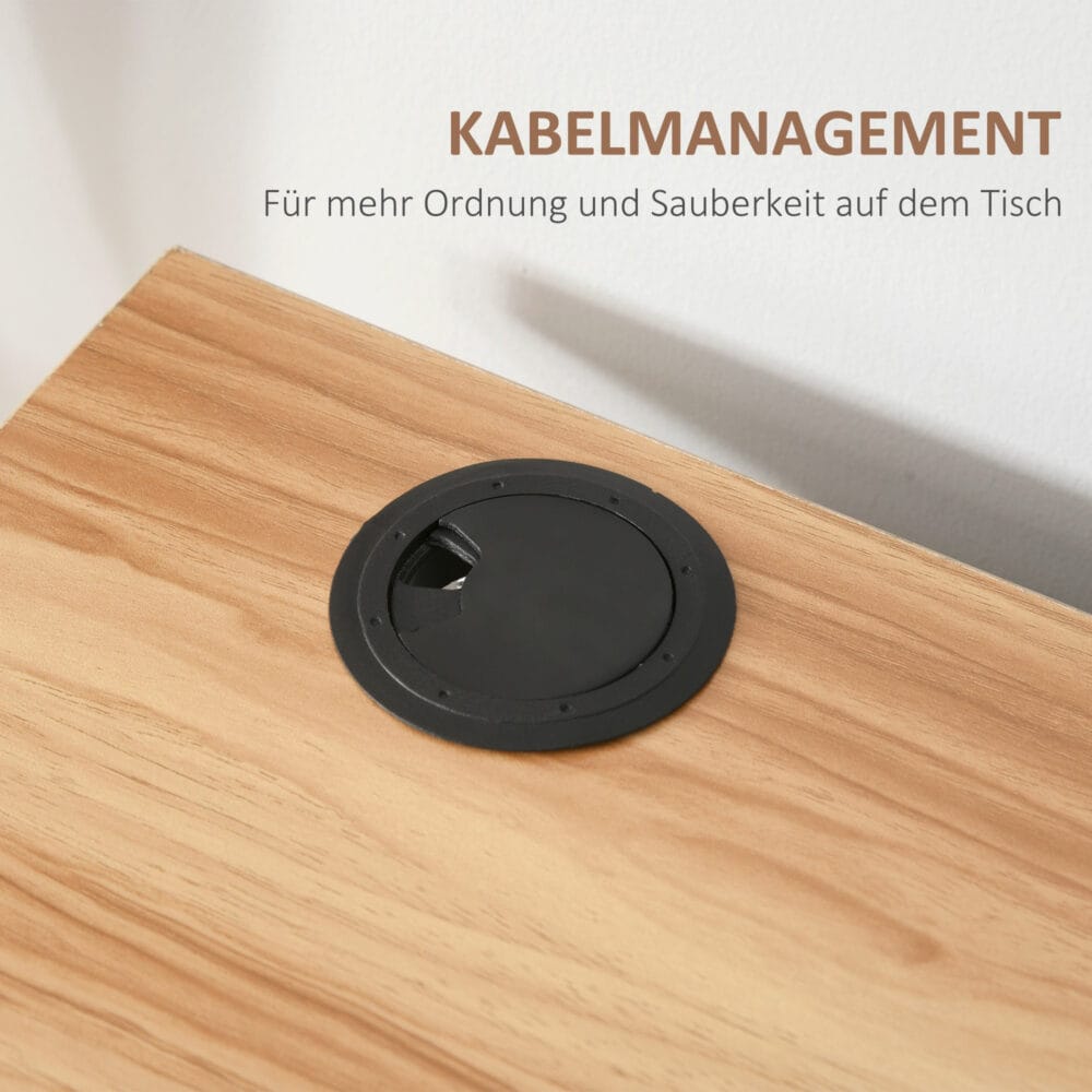 Eckschreibtisch Schreibtisch 136x130x72cm mit 2 Ablagen