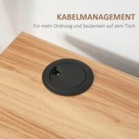Eckschreibtisch Schreibtisch 136x130x72cm mit 2 Ablagen