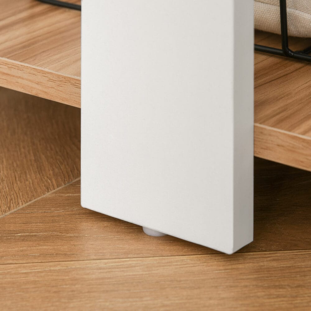Eckschreibtisch Schreibtisch 136x130x72cm mit 2 Ablagen