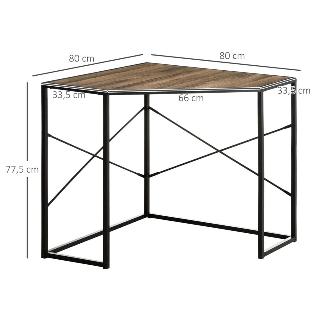 Eckschreibtisch platzsparender Arbeitstisch Schreibtisch 80x80x77.5cm