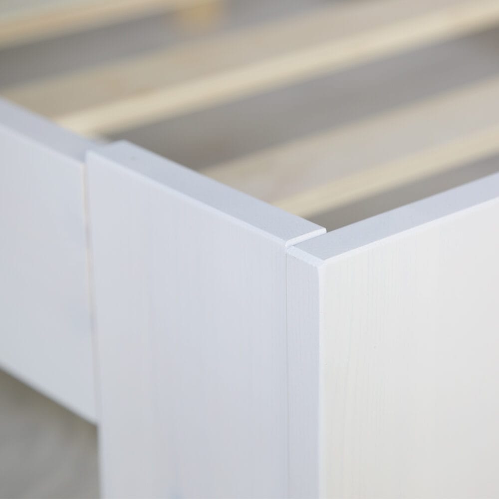 Einzelbett Holzbett 90x200cm Weiss